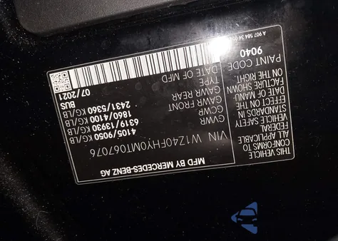 2021 Mercedes-Benz Sprinter 2500 Standard Roof I4 z USA, uszkodzony, nr VIN W1Z40FHY0MT067076